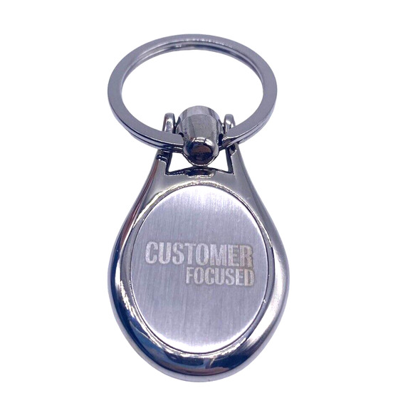 Lowes Customer Focused Key Fob Employee Award Key Chain Collectible RARE Metal - Picture 1 of 6